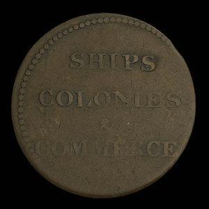 Canada, inconnu, 1/2 penny : 1835