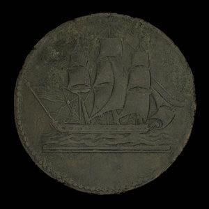 Canada, inconnu, 1/2 penny : 1835