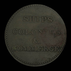 Canada, inconnu, 1/2 penny : 1835