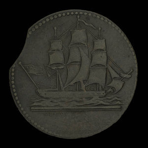 Canada, inconnu, 1/2 penny : 1835