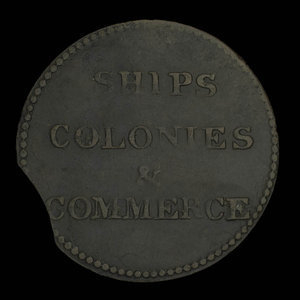 Canada, inconnu, 1/2 penny : 1835