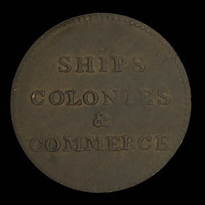 Canada, inconnu, 1/2 penny : 1835