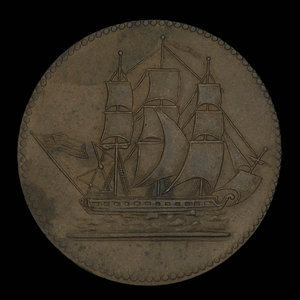 Canada, inconnu, 1/2 penny : 1835