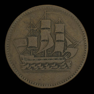 Canada, inconnu, 1/2 penny : 1835