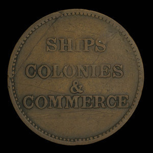 Canada, inconnu, 1/2 penny : 1835