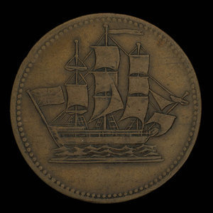 Canada, inconnu, 1/2 penny : 1835