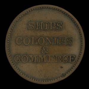 Canada, inconnu, 1/2 penny : 1835