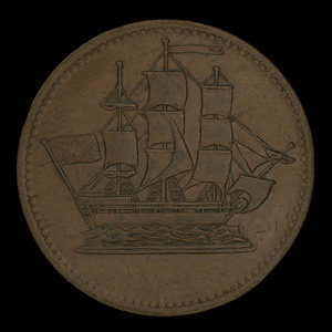 Canada, inconnu, 1/2 penny : 1835