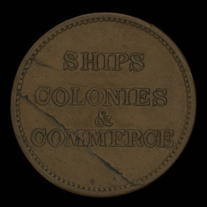 Canada, inconnu, 1/2 penny : 1835