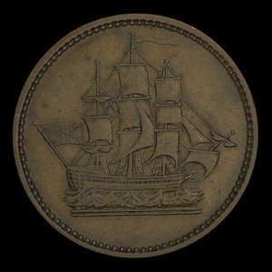 Canada, inconnu, 1/2 penny : 1835