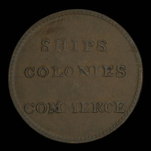 Canada, inconnu, 1/2 penny : 1835