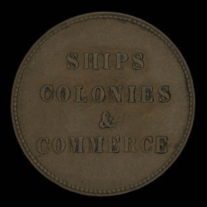 Canada, inconnu, 1/2 penny : 1835