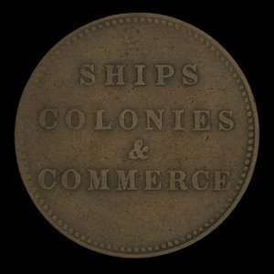 Canada, inconnu, 1/2 penny : 1835