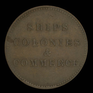 Canada, inconnu, 1/2 penny : 1835