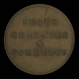 Canada, inconnu, 1/2 penny : 1835