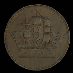 Canada, inconnu, 1/2 penny : 1835