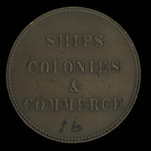 Canada, inconnu, 1/2 penny : 1835