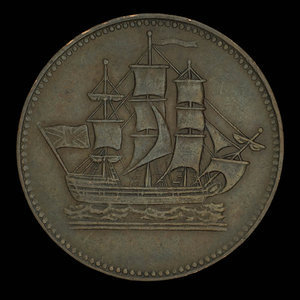 Canada, inconnu, 1/2 penny : 1835