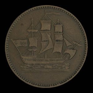 Canada, inconnu, 1/2 penny : 1835