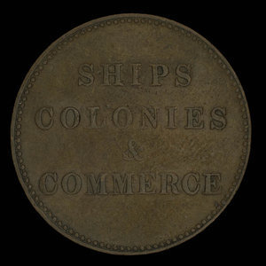 Canada, inconnu, 1/2 penny : 1835