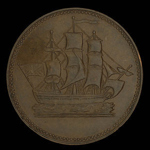 Canada, inconnu, 1/2 penny : 1835