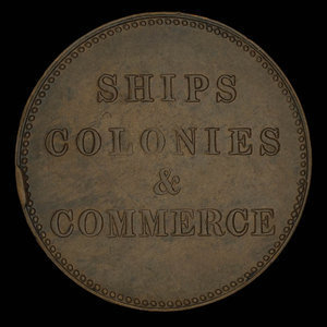 Canada, inconnu, 1/2 penny : 1835