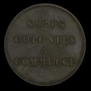 Canada, inconnu, 1/2 penny : 1835