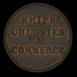 Canada, inconnu, 1/2 penny : 1835