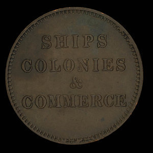 Canada, inconnu, 1/2 penny : 1835