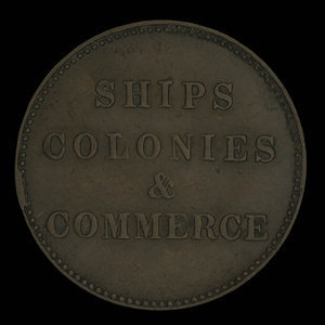 Canada, inconnu, 1/2 penny : 1835