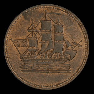 Canada, inconnu, 1/2 penny : 1835