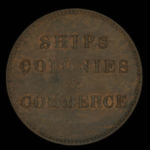 Canada, inconnu, 1/2 penny : 1835