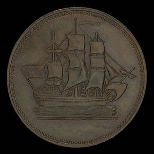 Canada, inconnu, 1/2 penny : 1835