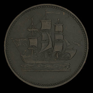 Canada, inconnu, 1/2 penny : 1835