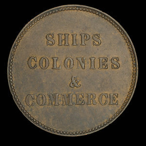 Canada, inconnu, 1/2 penny : 1835