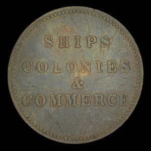 Canada, inconnu, 1/2 penny : 1835