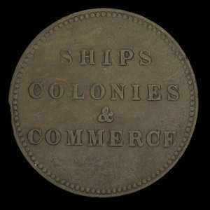 Canada, inconnu, 1/2 penny : 1835