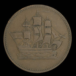 Canada, inconnu, 1/2 penny : 1835