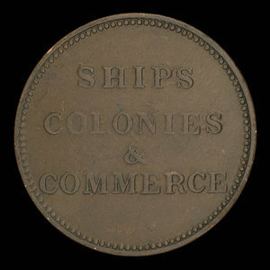 Canada, inconnu, 1/2 penny : 1835