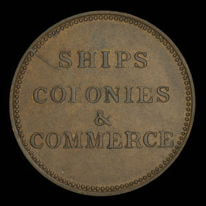 Canada, inconnu, 1/2 penny : 1835