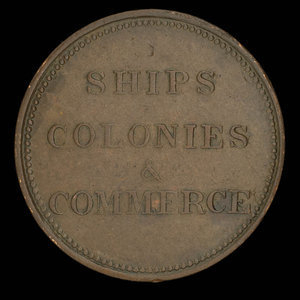 Canada, inconnu, 1/2 penny : 1835