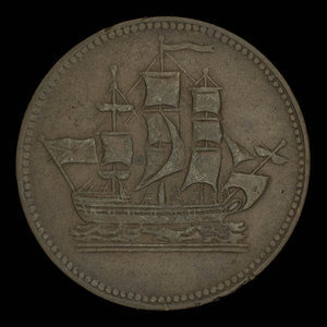 Canada, inconnu, 1/2 penny : 1835