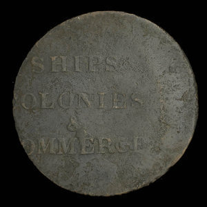 Canada, inconnu, 1/2 penny : 1835