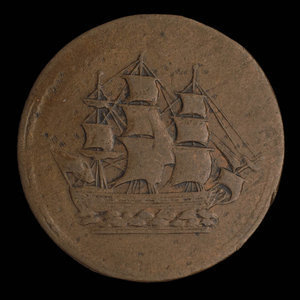 Canada, inconnu, 1/2 penny : 1835