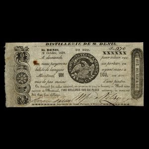 Canada, Wfd. Nelson & Cie., 60 sous : 9 octobre 1837