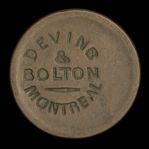 Canada, Devins & Bolton, aucune dénomination : 1867