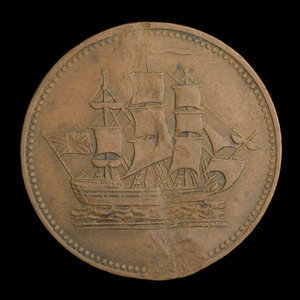 Canada, inconnu, 1/2 penny : 1835