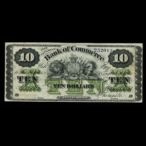 Canada, Canadian Bank of Commerce, 10 dollars : 1 mai 1871