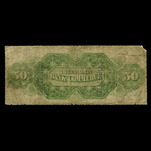 Canada, Canadian Bank of Commerce, 50 dollars : 1 juillet 1870