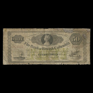 Canada, Bank of British Columbia, 50 dollars : 1 juin 1879